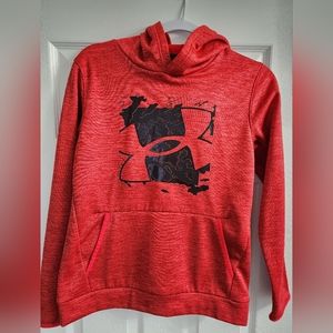 Boys Red Under Armour Hoodie Large